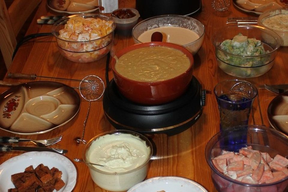 Veganes Käsefondue