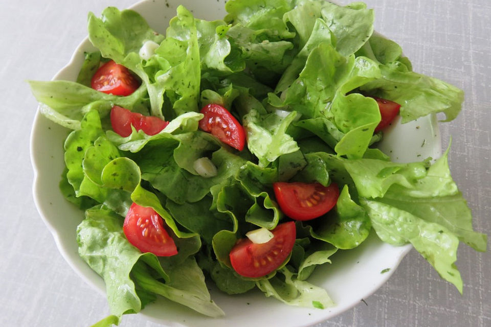 Eichblattsalat ohne Zwiebeln