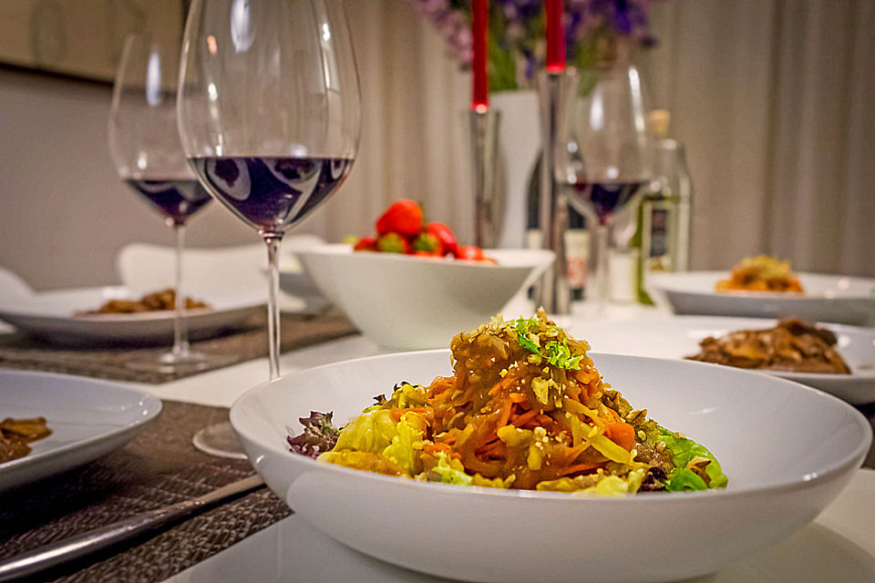 Herbstsalat mit Trüffelöl - Vinaigrette