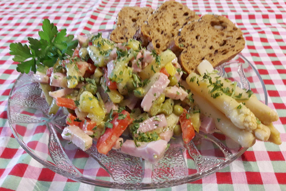 Hähnchenbrustsalat mit Dressing