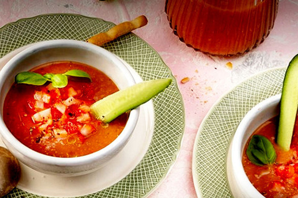 Erdbeer-Tomaten-Gazpacho