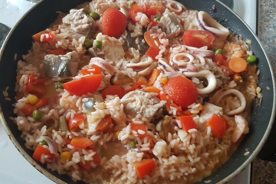 Meeresfrüchte - Paella