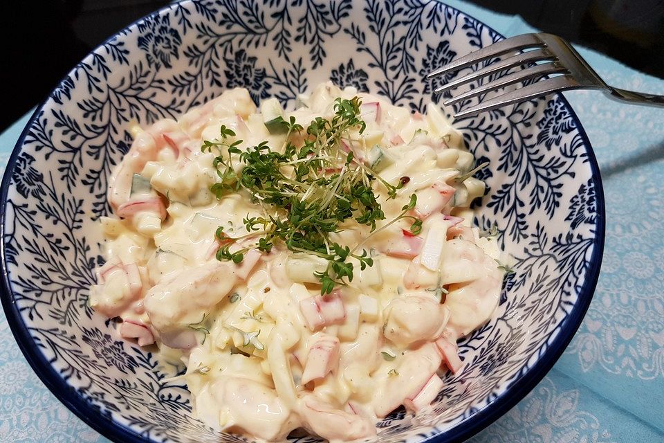 Eier-Garnelensalat