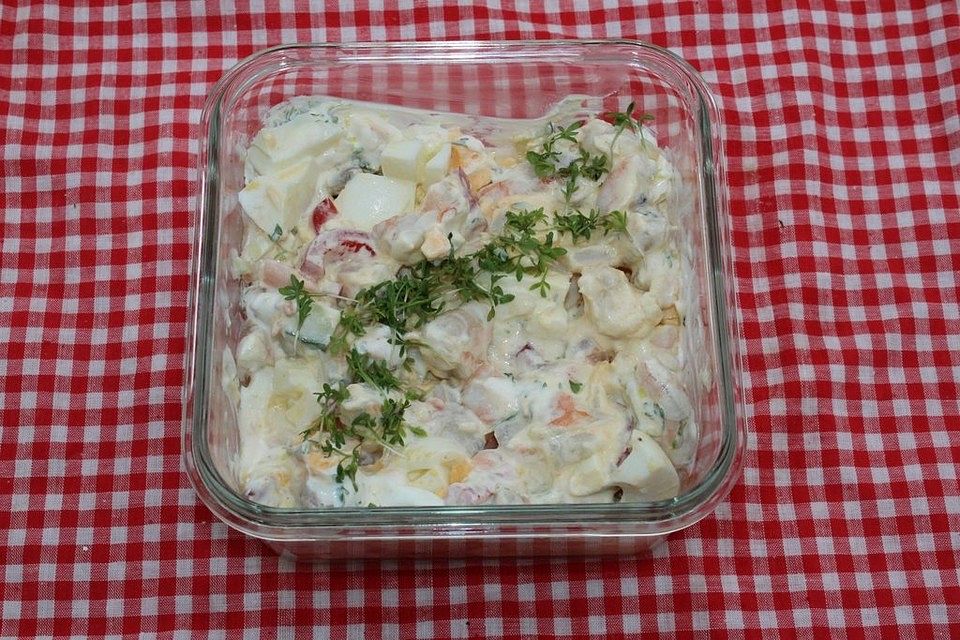 Eier-Garnelensalat