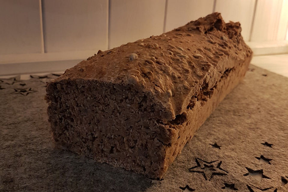 Vollkornbrot ohne Hefe