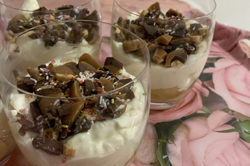 Pfirsich-Toffifee-Dessert