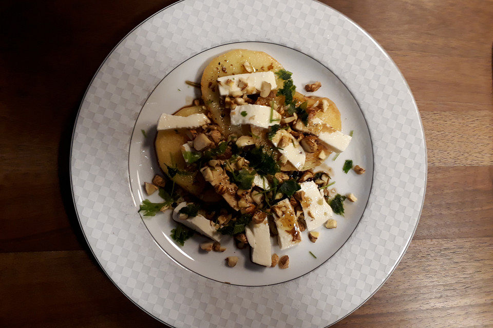 Quitten-Carpaccio mit Burrata