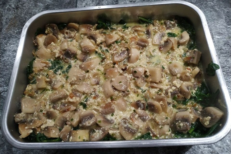 Spinat-Champignon-Auflauf