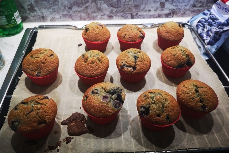 Vollkorn-Blaubeer-Muffins