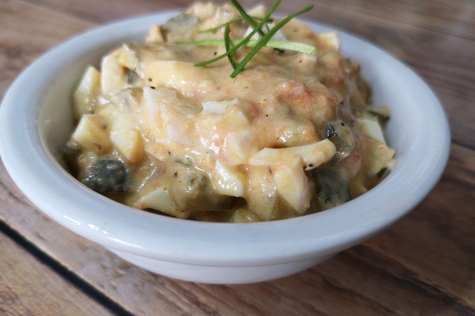 Eiersalat mit Räucherlachs