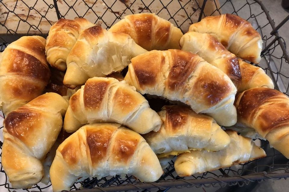 Croissants mit Übernachtgare