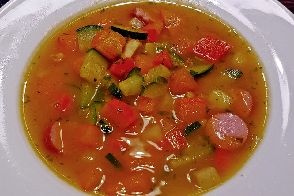 Kürbissuppe mit Zucchini