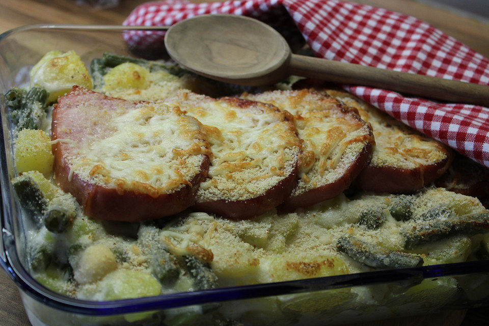 Kartoffel-Gratin mit Kasseler