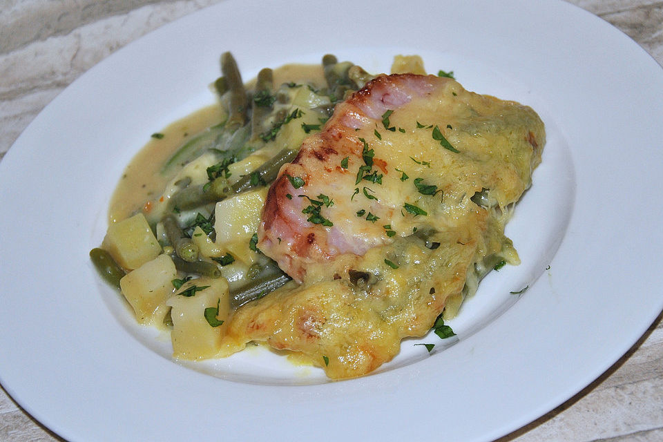 Kartoffel-Gratin mit Kasseler