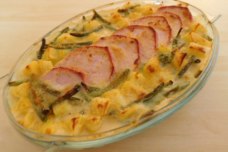 Kartoffel-Gratin mit Kasseler