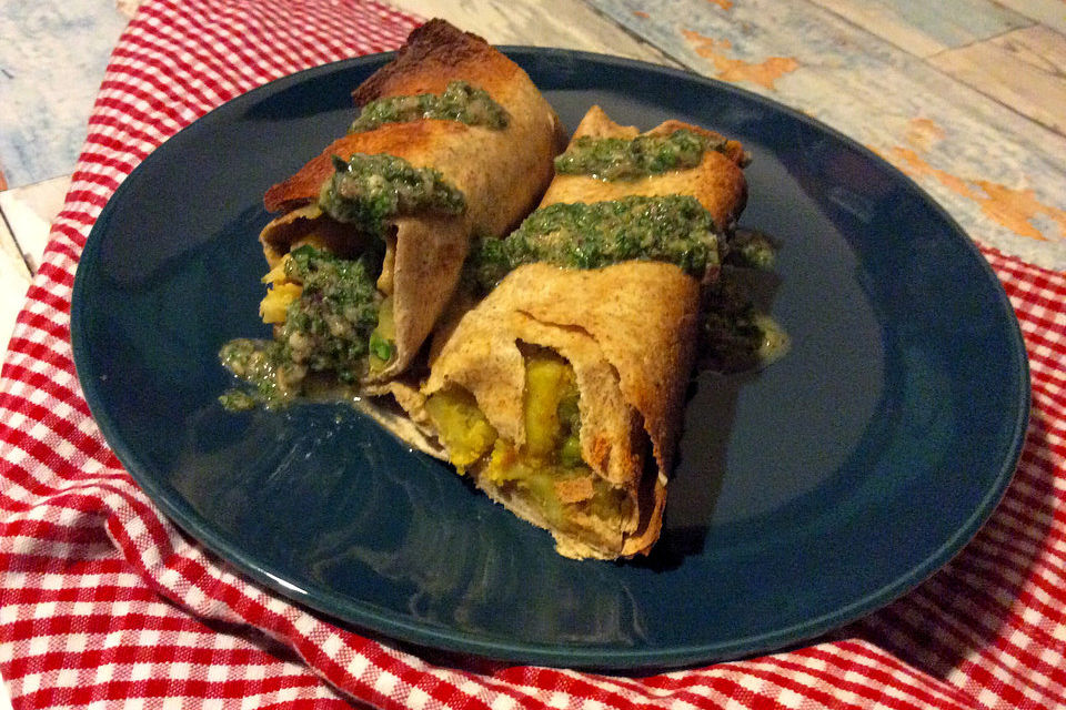 Vegane Samosa Wraps