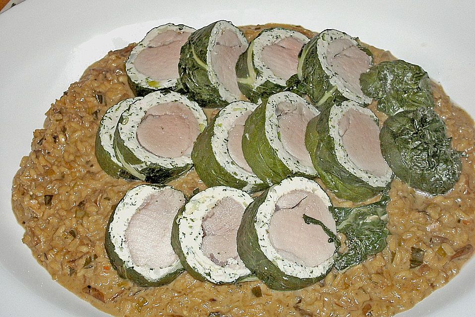 Schweinefilet im Mangoldmantel