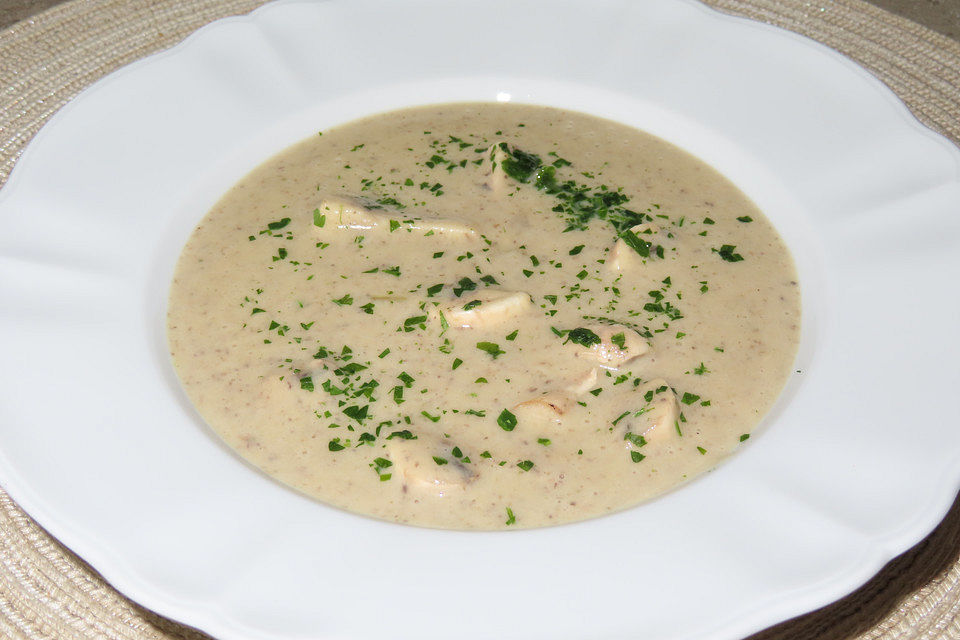 Kartoffel-Champignon-Cremesuppe