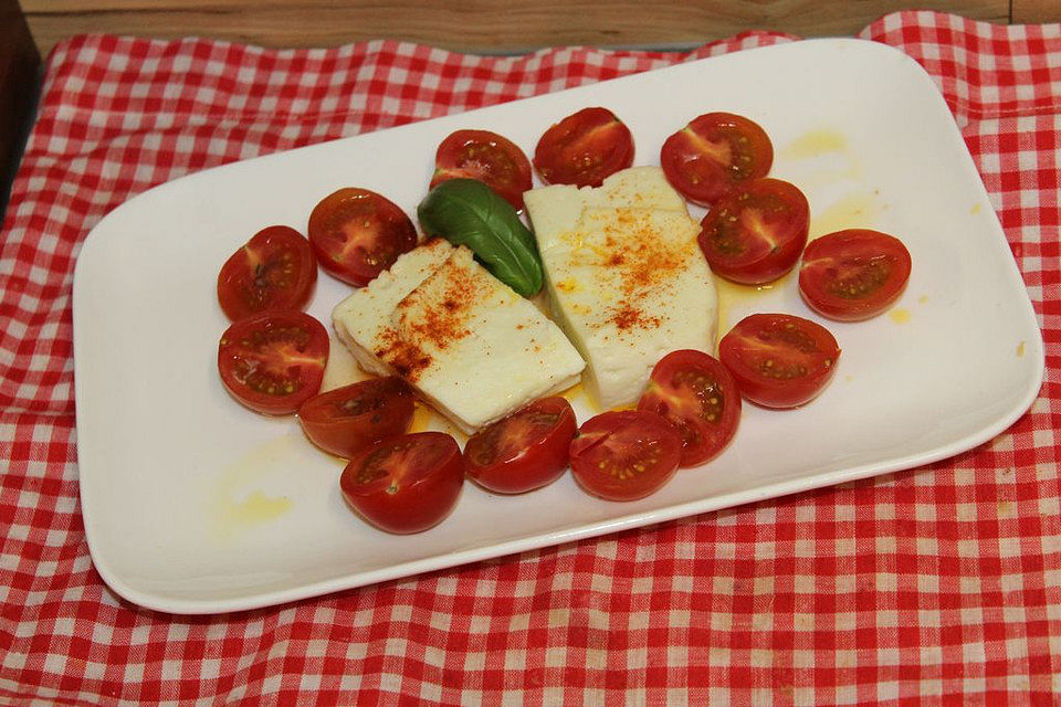 Feta-Tomaten Snack