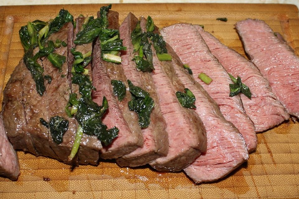 Flanksteak mit Bärlauch