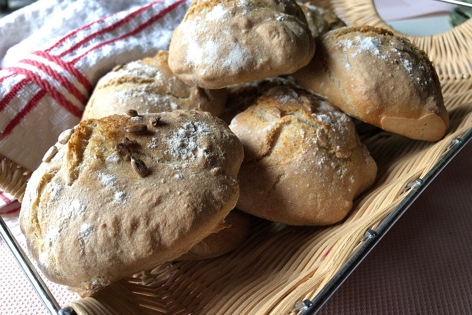 Knusprige schnelle Brötchen