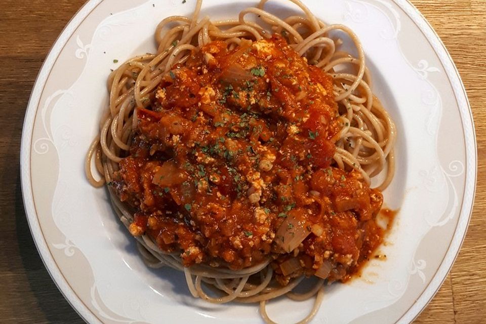 Vegane Tofu-Bolognese