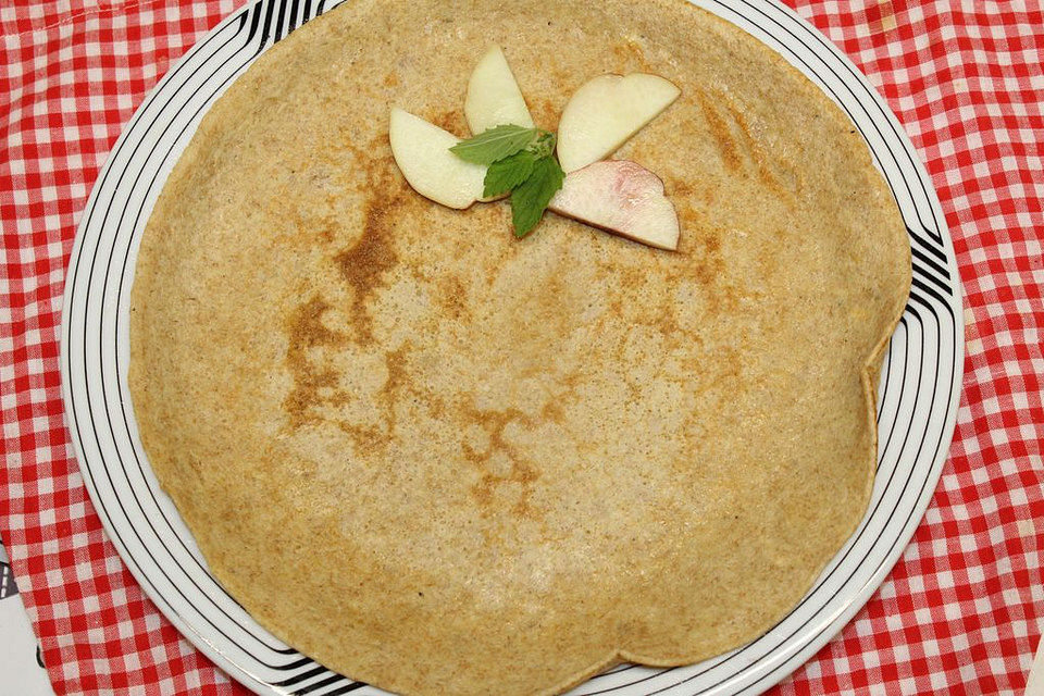 Buttermilchpfannkuchen mit kochendem Wasser