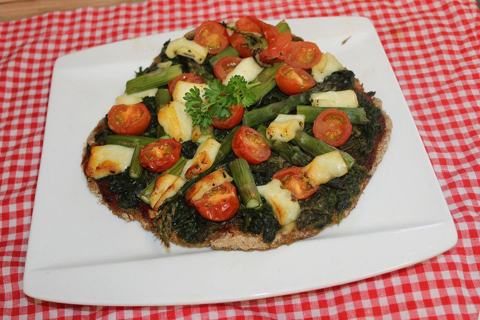 Bärlauchpesto-Pizza