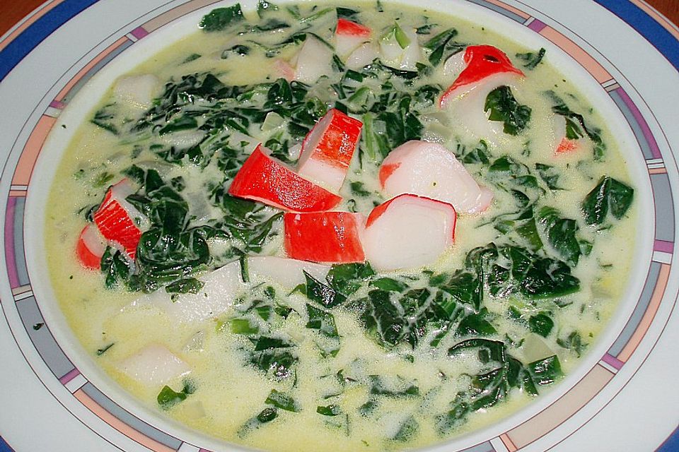 Kokos - Spinat - Surimi - Suppe