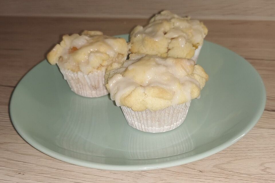 Goldige Pfirsichmuffins