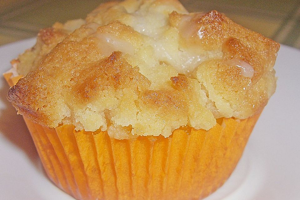 Goldige Pfirsichmuffins