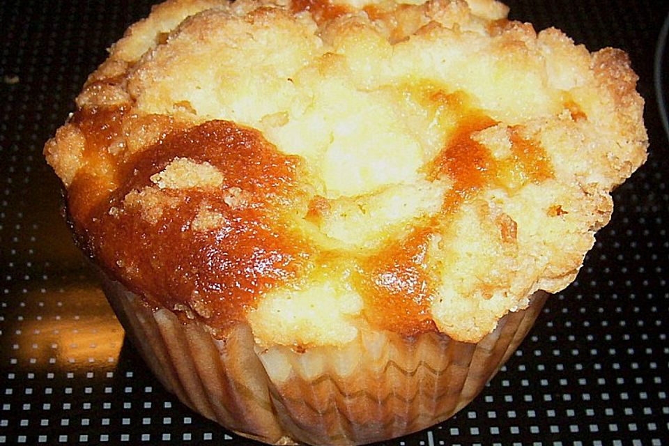 Goldige Pfirsichmuffins