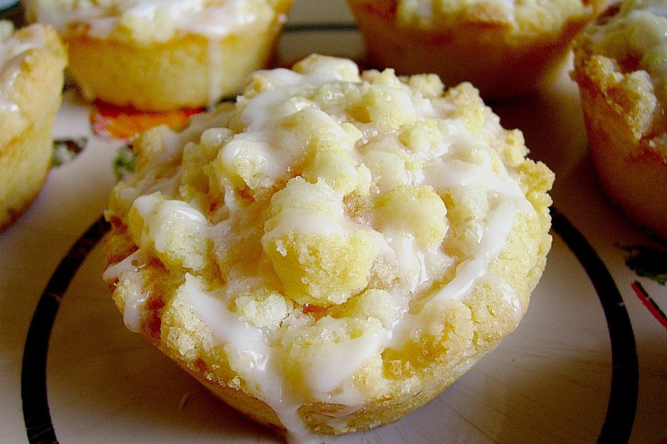 Goldige Pfirsichmuffins