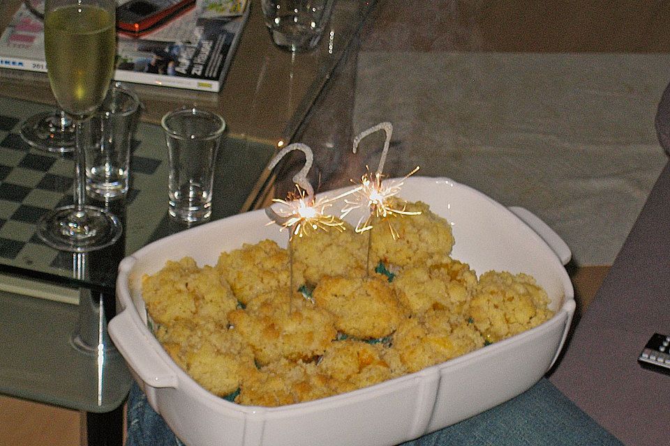 Goldige Pfirsichmuffins