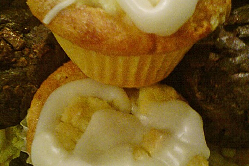 Goldige Pfirsichmuffins