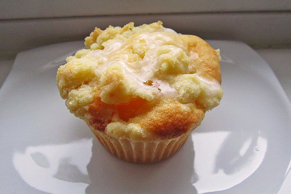 Goldige Pfirsichmuffins