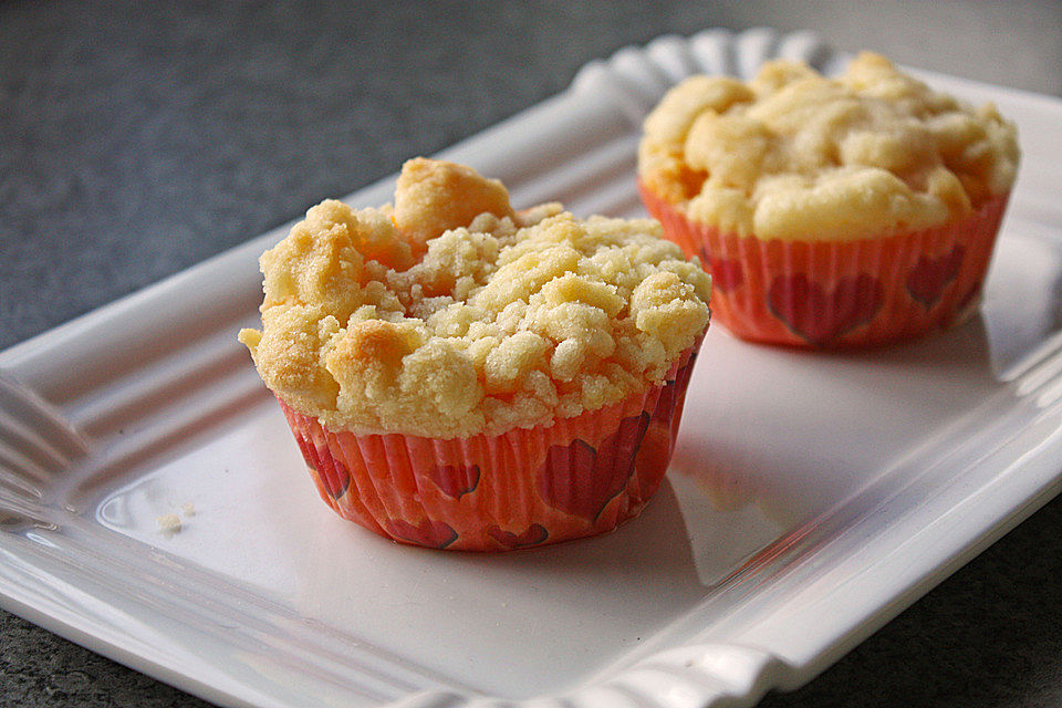 Goldige Pfirsichmuffins