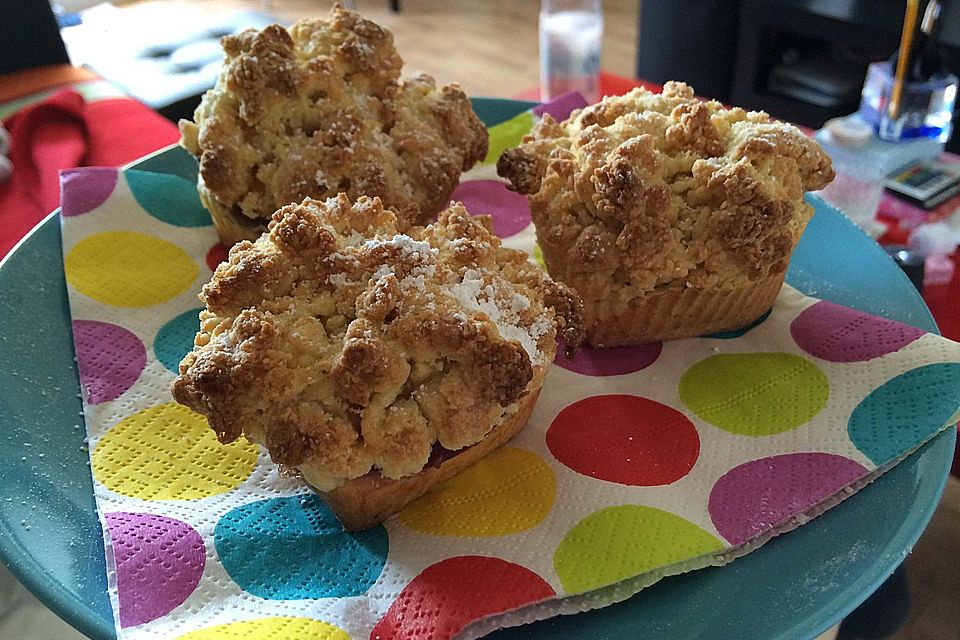 Goldige Pfirsichmuffins