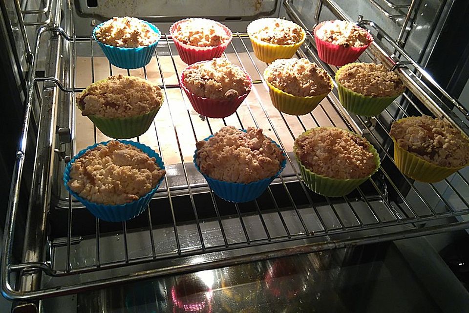 Goldige Pfirsichmuffins