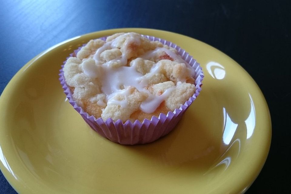 Goldige Pfirsichmuffins