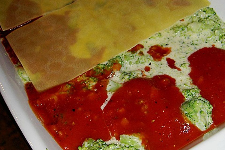 Brokkoli - Frischkäse - Lasagne