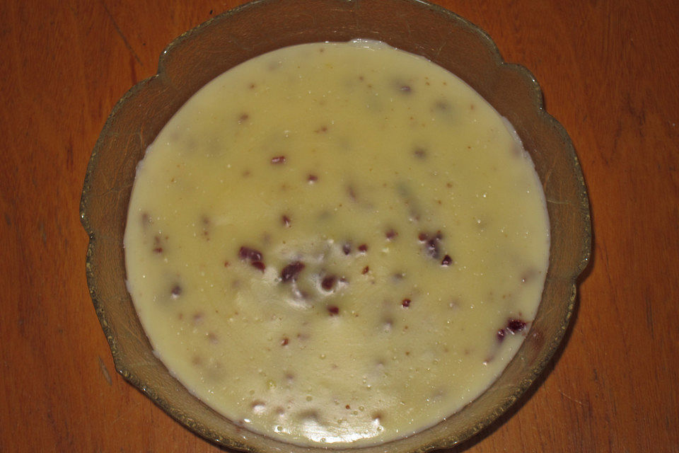 Vanillepudding mit Cranberries