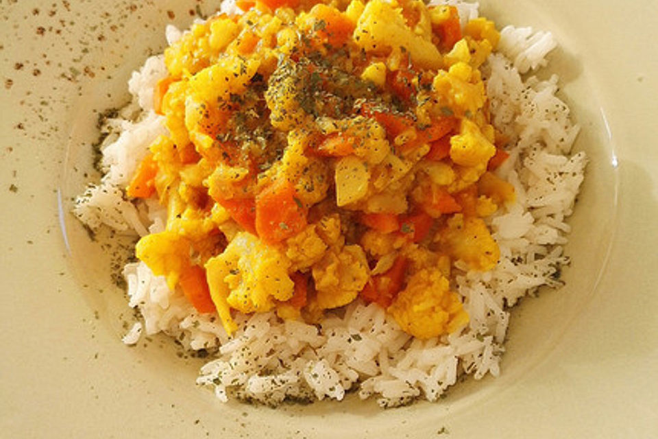 Blumenkohl-Möhren-Curry