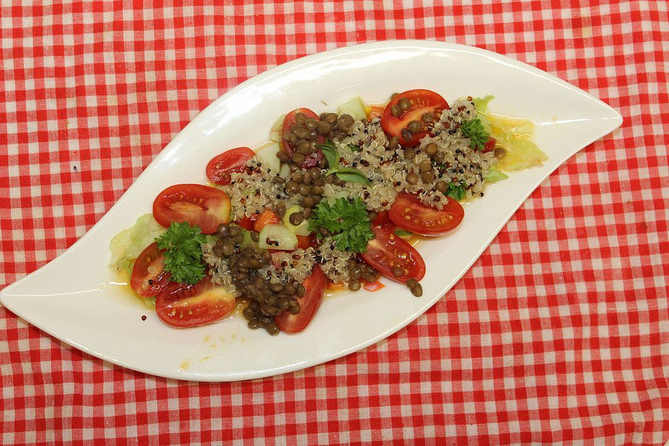 Pinsettes Linsen-Quinoa Salat