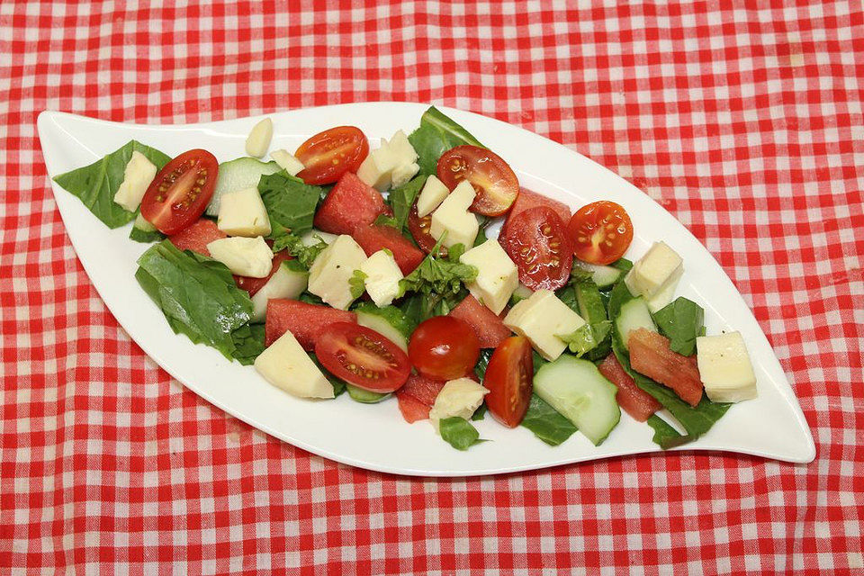 Wassermelonensalat