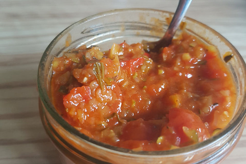 Zucchini-Paprika-Tomaten-Aufstrich