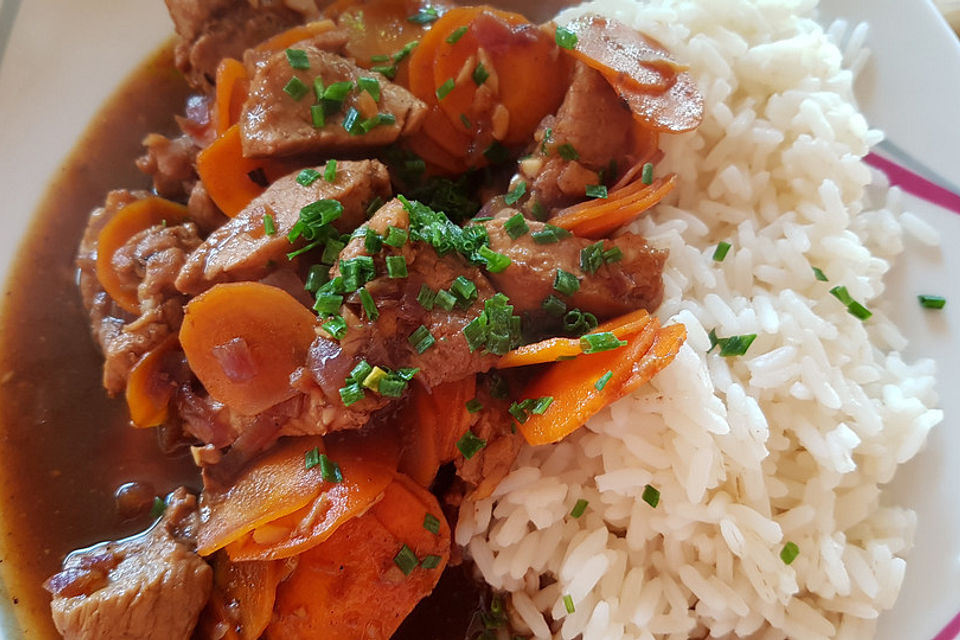 Asia-Pfanne mit Schweinefilet