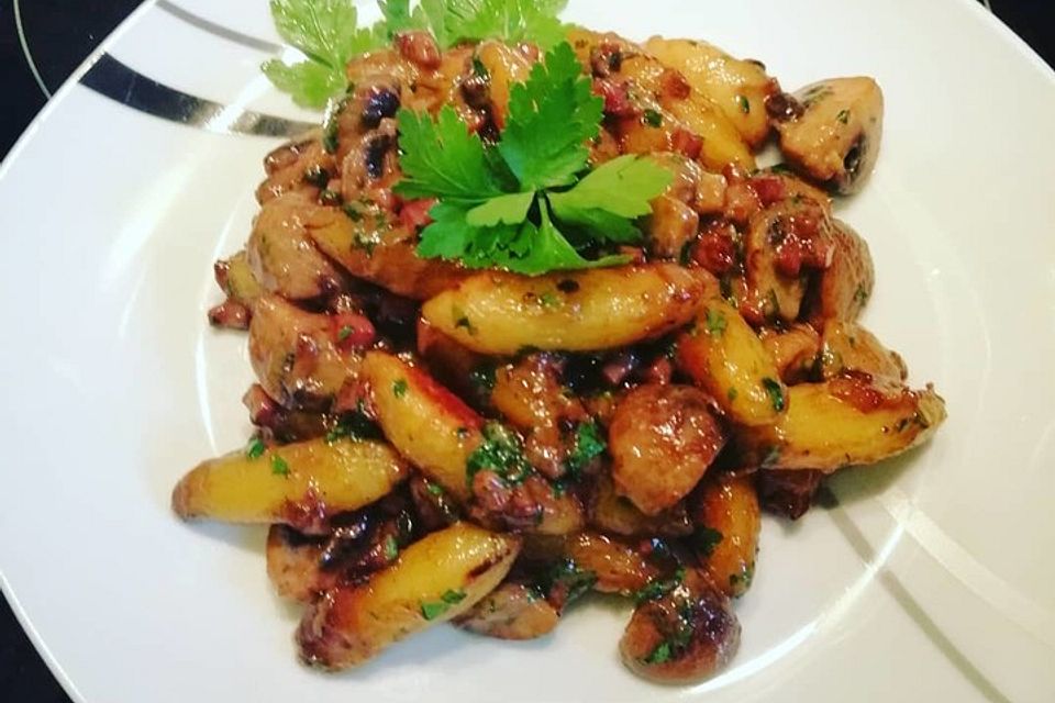 Pilzragout mit Schupfnudeln