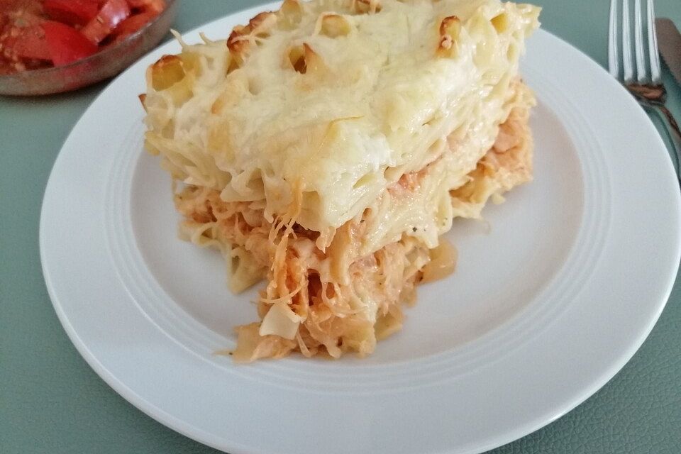 Sauerkrautauflauf mit Bandnudeln