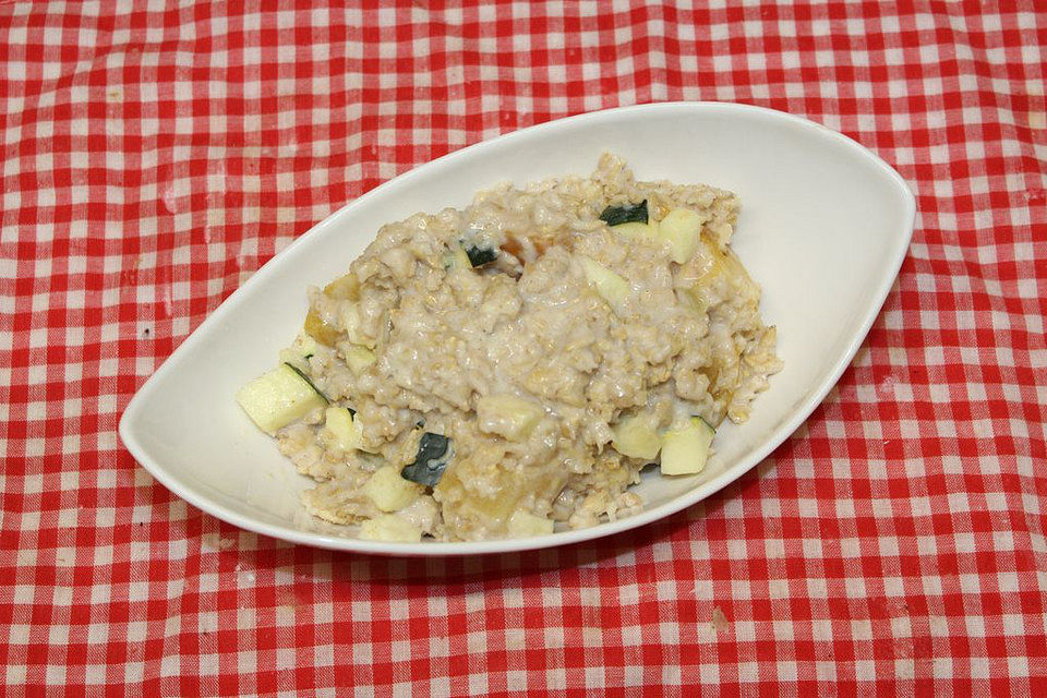 Porridge mit Zucchini